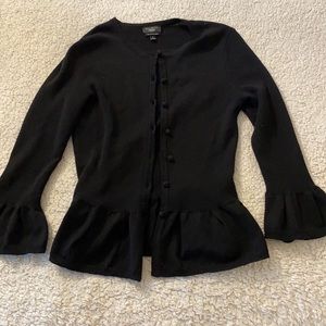 Black peplum cardigan ✨LAST CHANCE